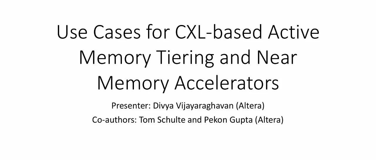 Altera(Intel)：CXL-Type2 近存计算案例