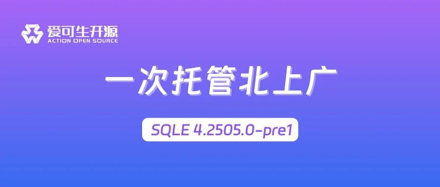 新特性：支持多网络区域部署 SQLE