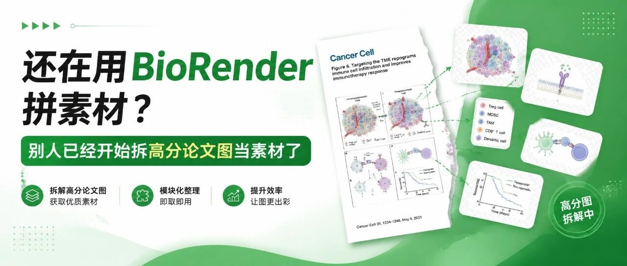 还在用BioRender拼素材？别人已经开始拆高分论文图当素材了