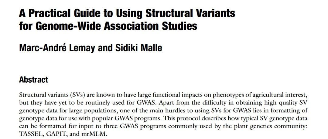 Indel和SV以及CNV数据如何做GWAS分析？