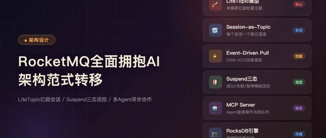 RocketMQ全面拥抱AI：从消息中间件到AI通信引擎的架构范式转移