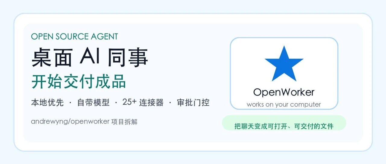 OpenWorker 开源：桌面 AI 同事开始交付成品
