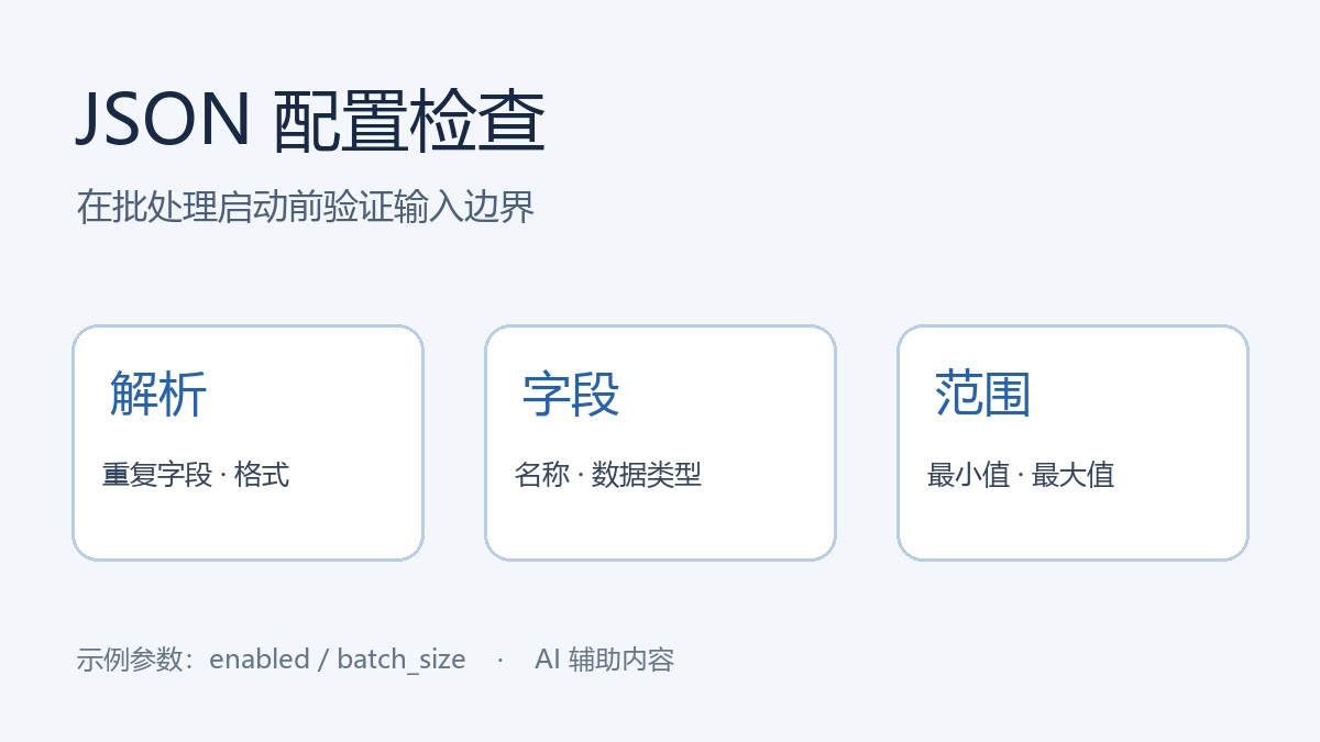 Python 读取 JSON 配置：把字段校验放在任务启动之前