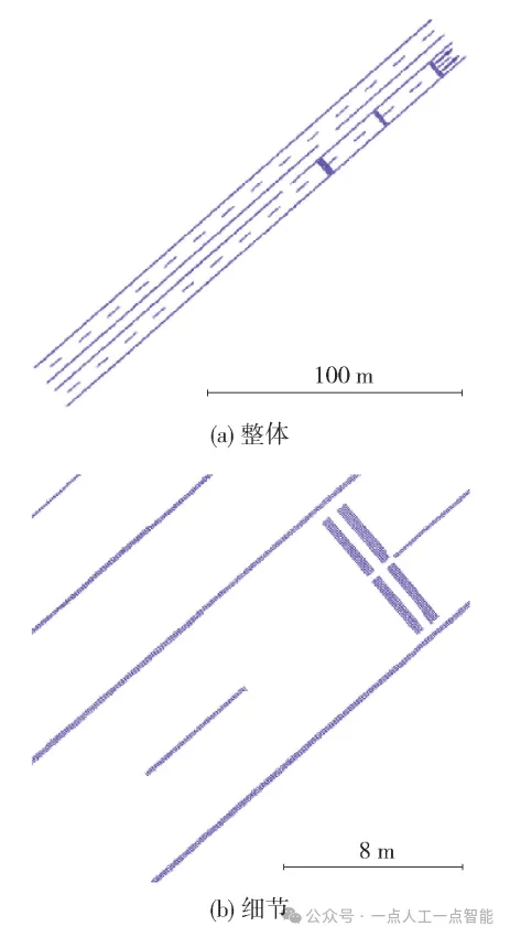 图10 数据2道路标识线点云提取结果