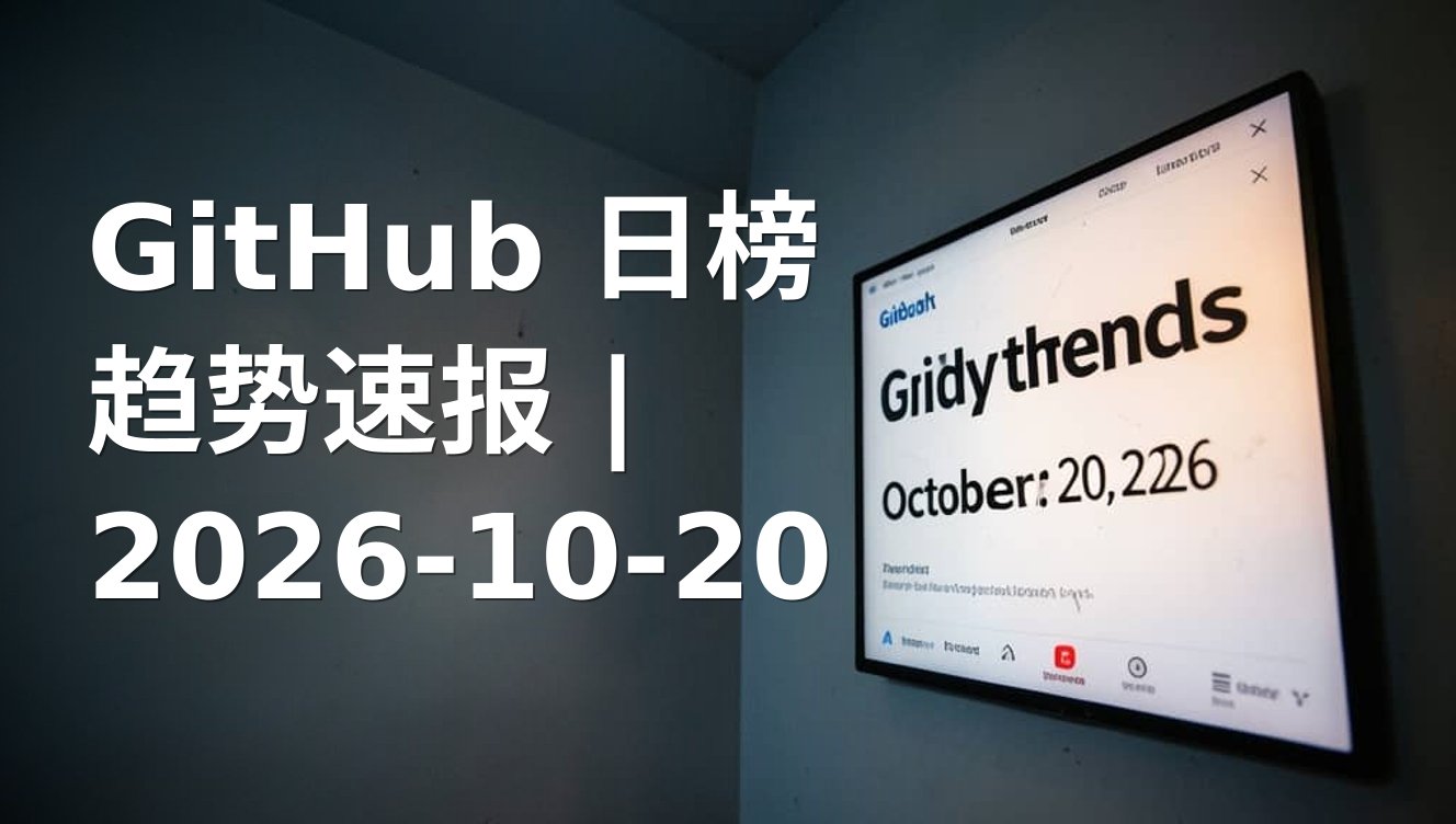 GitHub 日榜趋势速报 | 2026-10-20