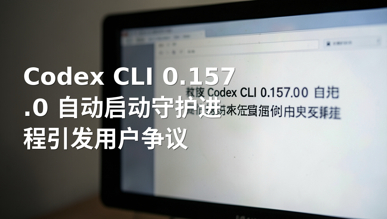 Codex CLI 0.157.0 自动启动守护进程引发用户争议