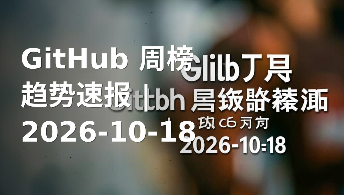 GitHub 周榜趋势速报 | 2026-10-18