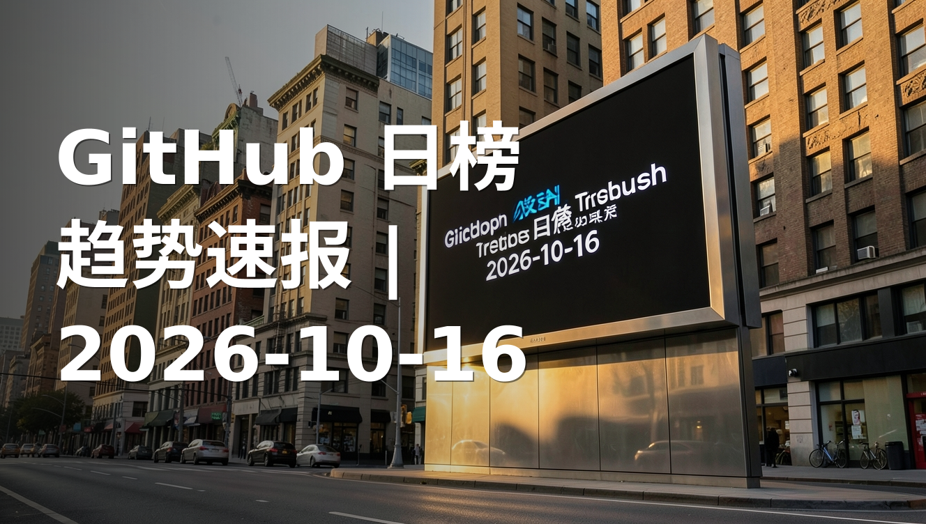 GitHub 日榜趋势速报 | 2026-10-16