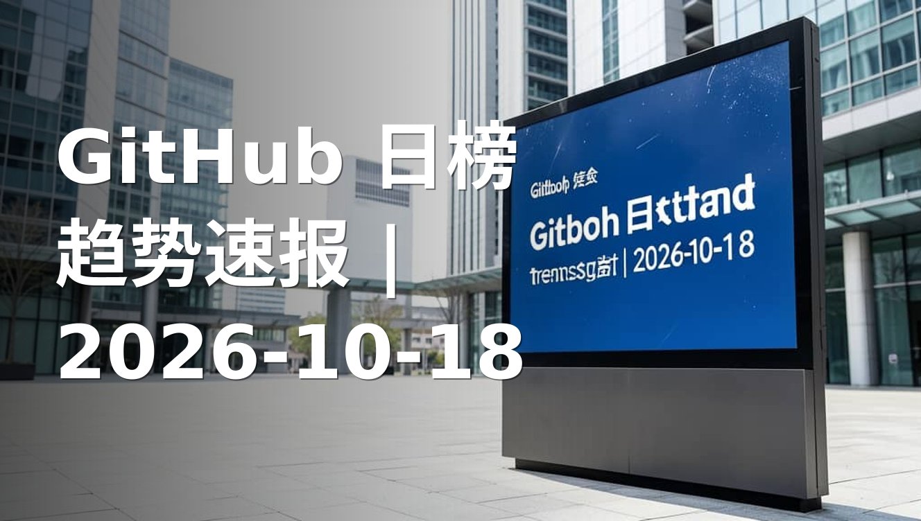 GitHub 日榜趋势速报 | 2026-10-18