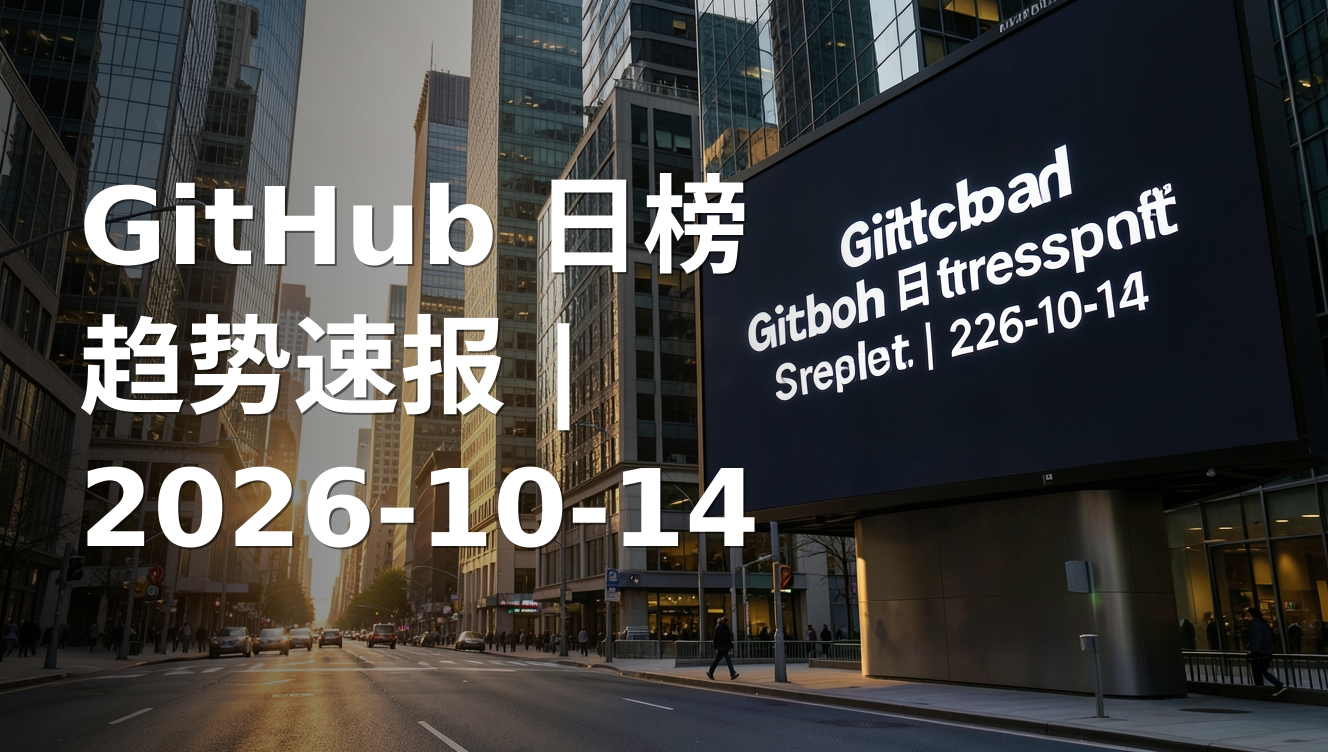 GitHub 日榜趋势速报 | 2026-10-14
