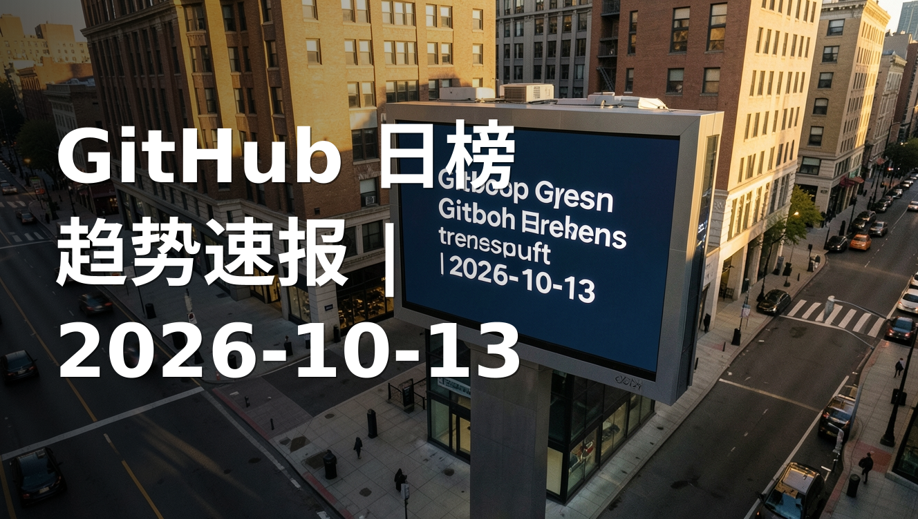 GitHub 日榜趋势速报 | 2026-10-13
