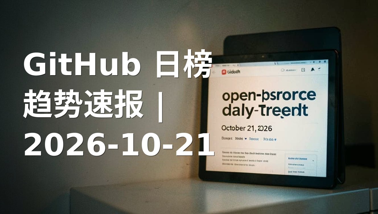 GitHub 日榜趋势速报 | 2026-10-21