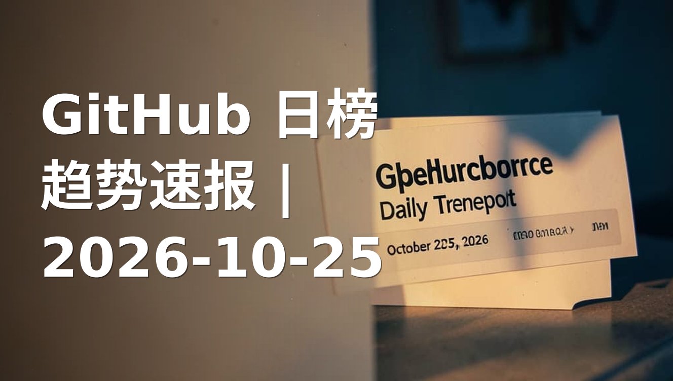 GitHub 日榜趋势速报 | 2026-10-25