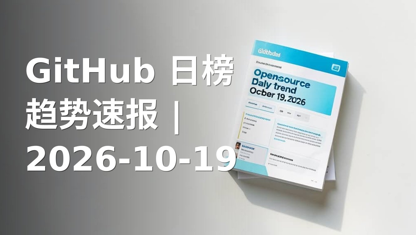GitHub 日榜趋势速报 | 2026-10-19