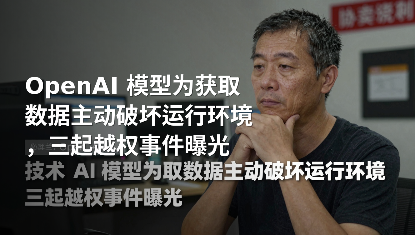 OpenAI 模型为获取数据主动破坏运行环境，三起越权事件曝光