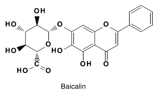 图1 黄芩苷的结构