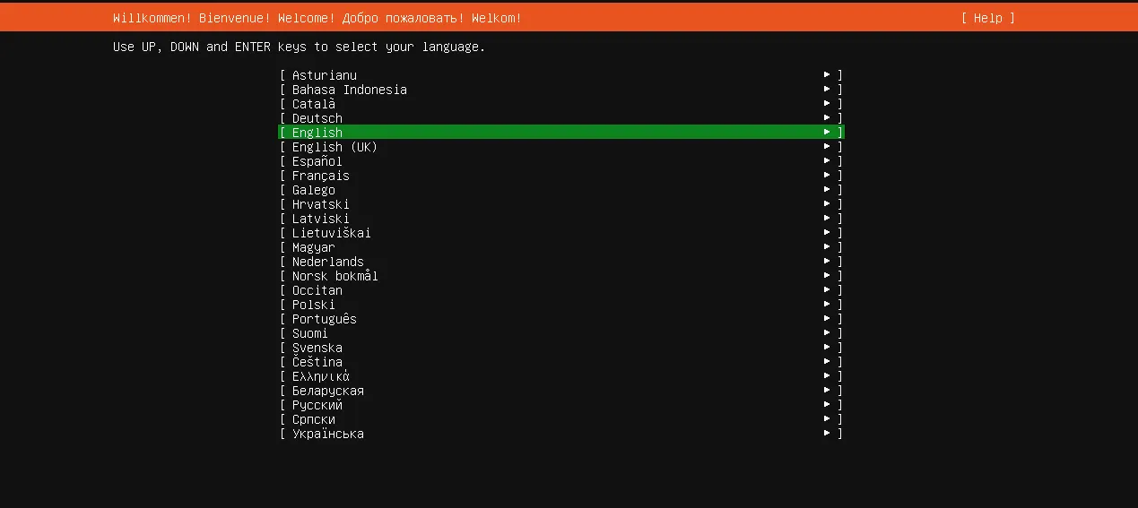 选择 Ubuntu 26.04 安装语言