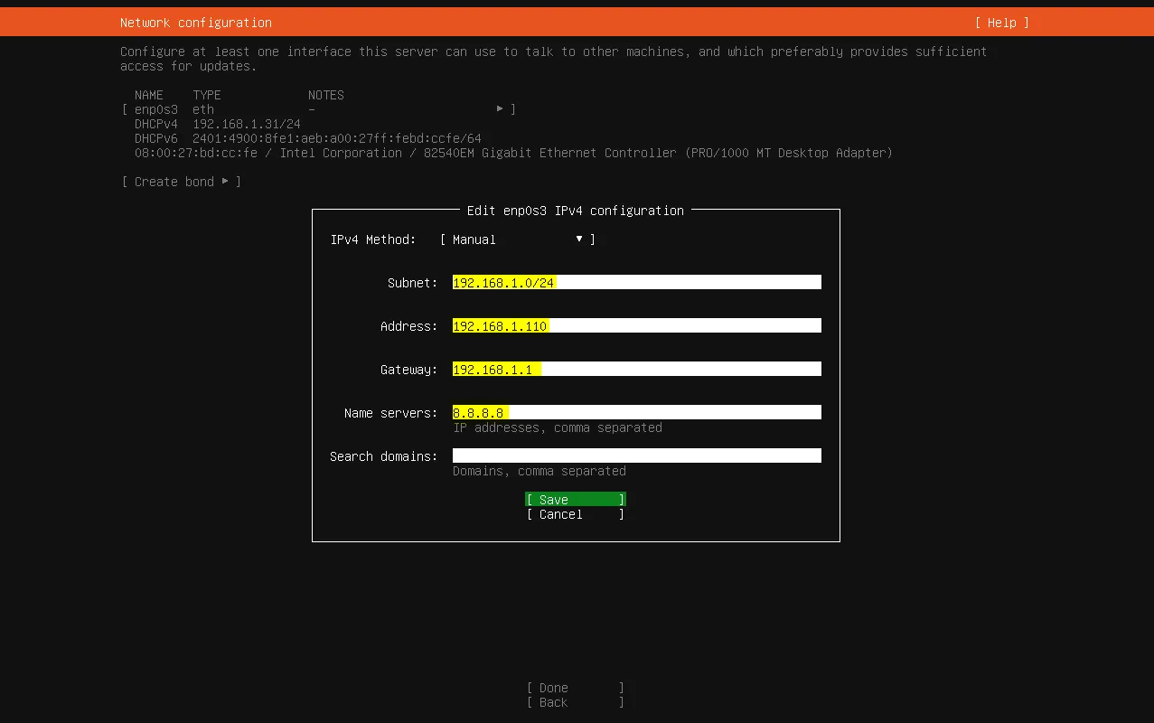 Ubuntu 26.04 静态 IPv4 配置详情