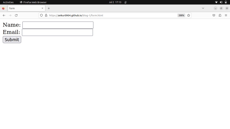 HTML 表单网页