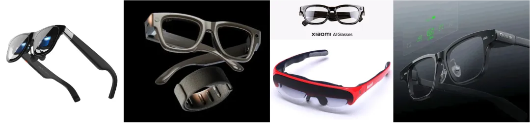 图:XReal、雷朋·Meta、小米、Rokid、夸克等AI眼镜