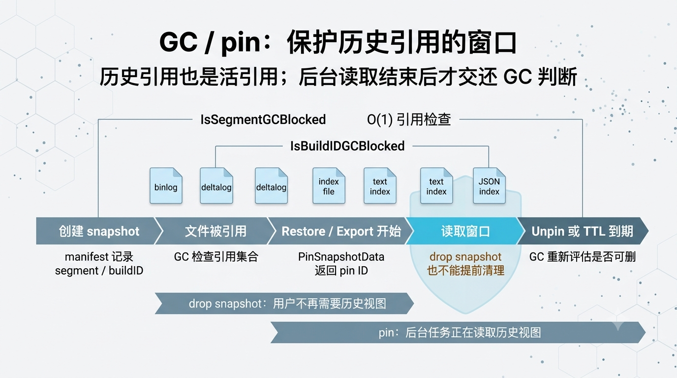 GC 与 pin 保护窗口示意图
