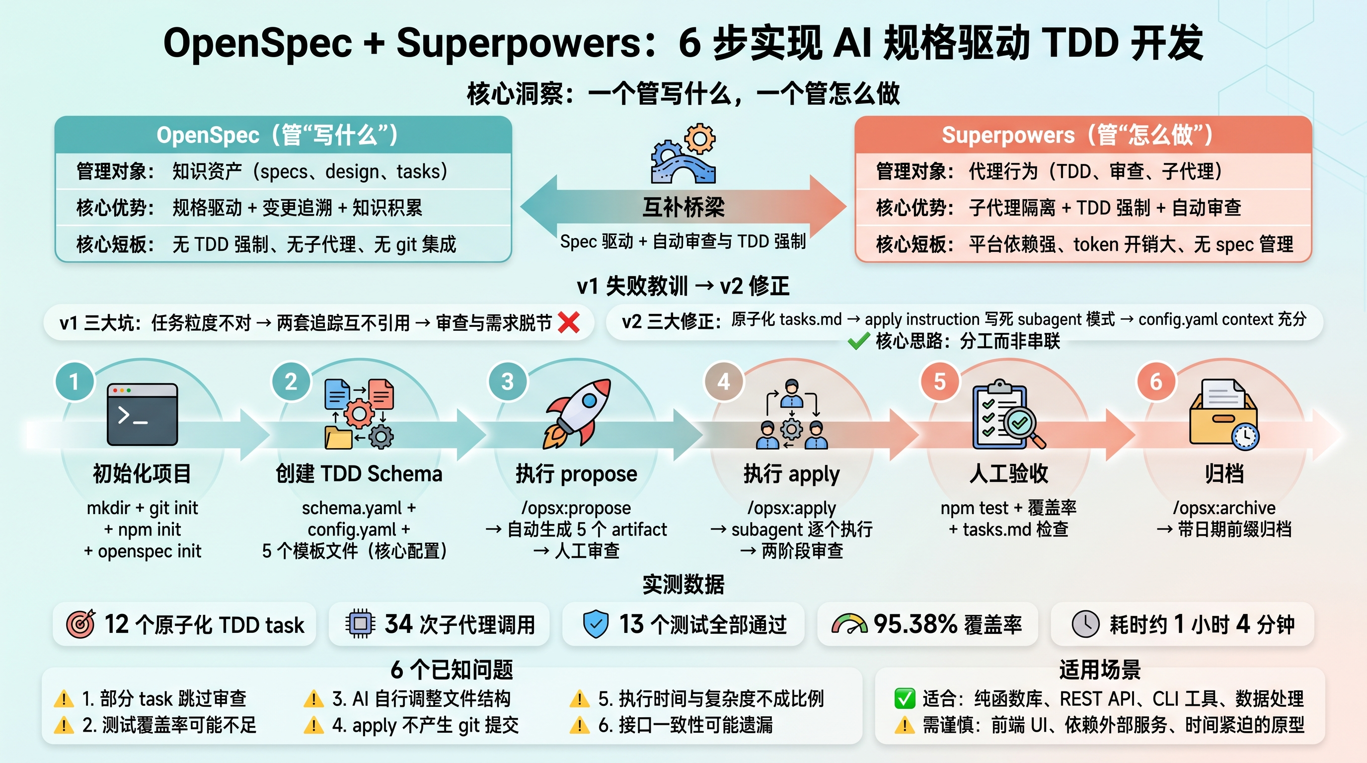 封面图：OpenSpec + Superpowers 协作方案流程概览