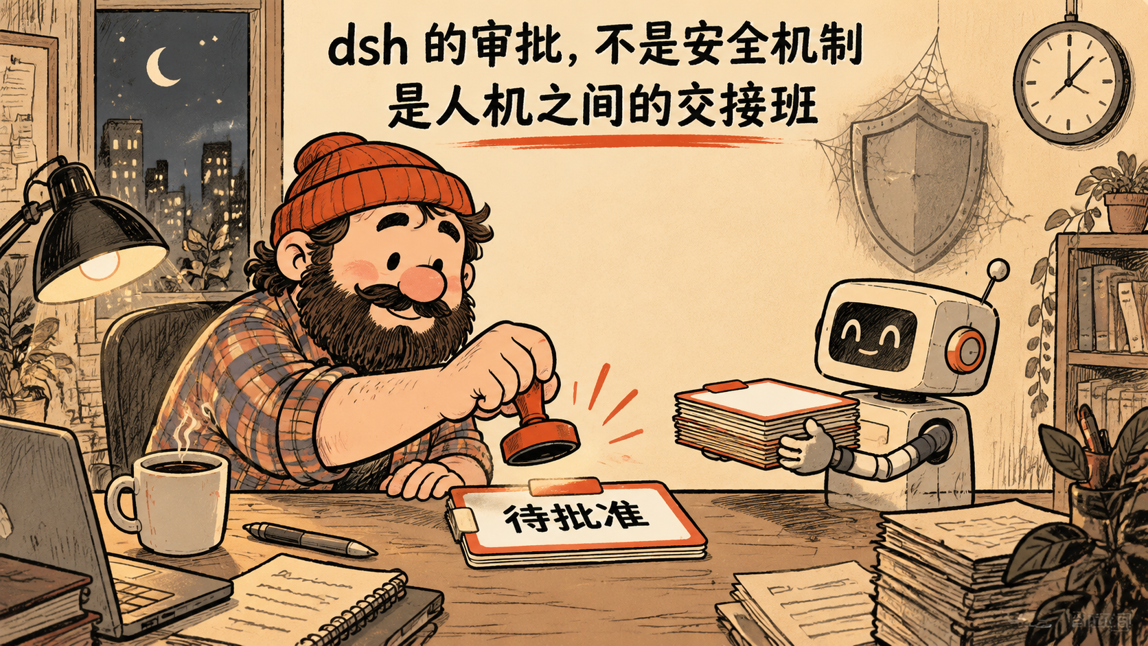 封面:人机之间的交接班——盖章的那一瞬间