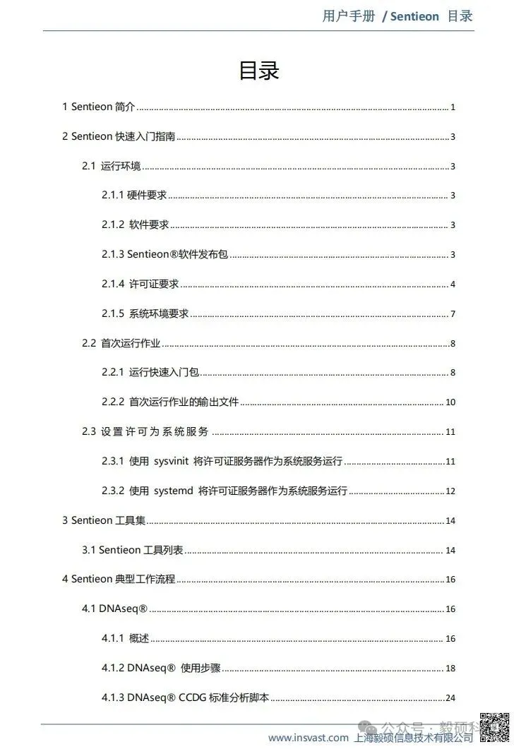 图1  Sentieon V202503.02版手册目录