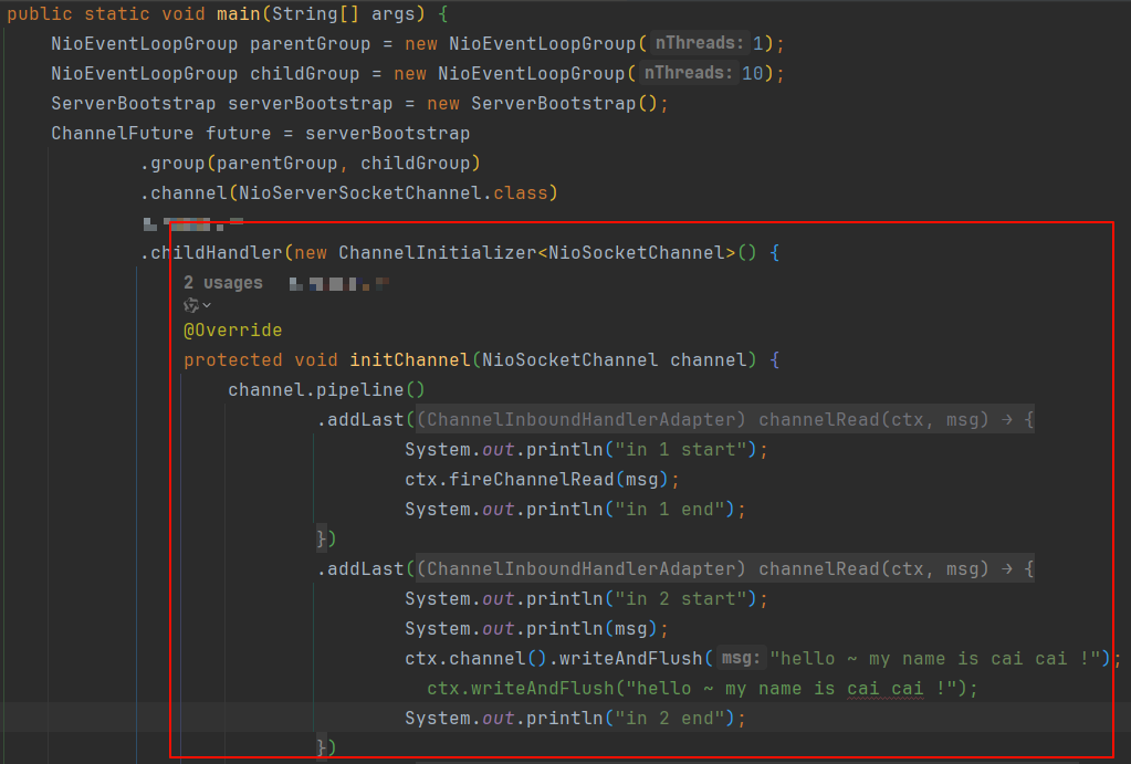 自定义ChannelInitializer初始化Channel添加Handler