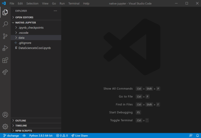 VS Code 状态栏显示已激活的虚拟环境