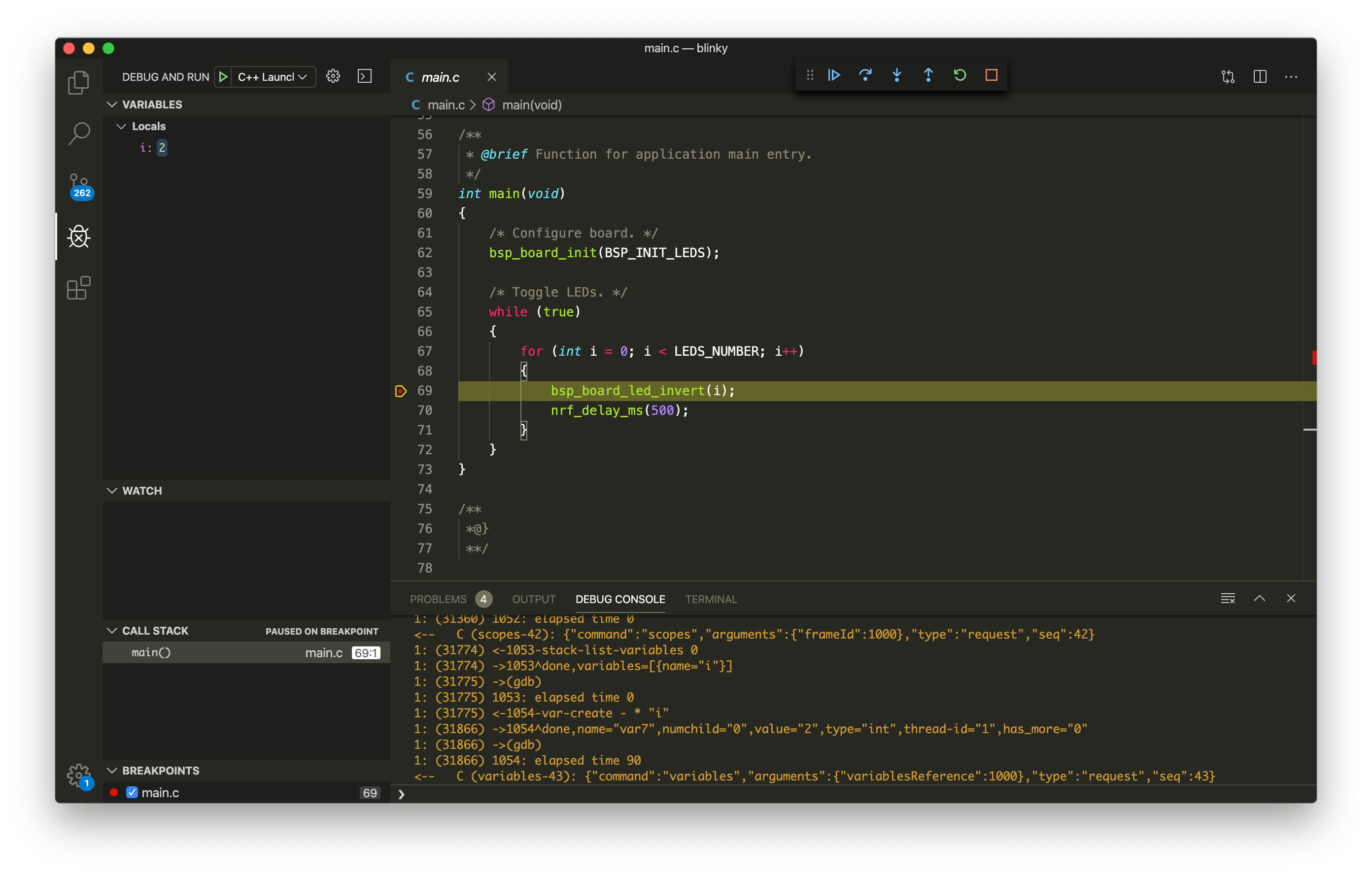 VS Code 调试工具栏按钮及快捷键示意图