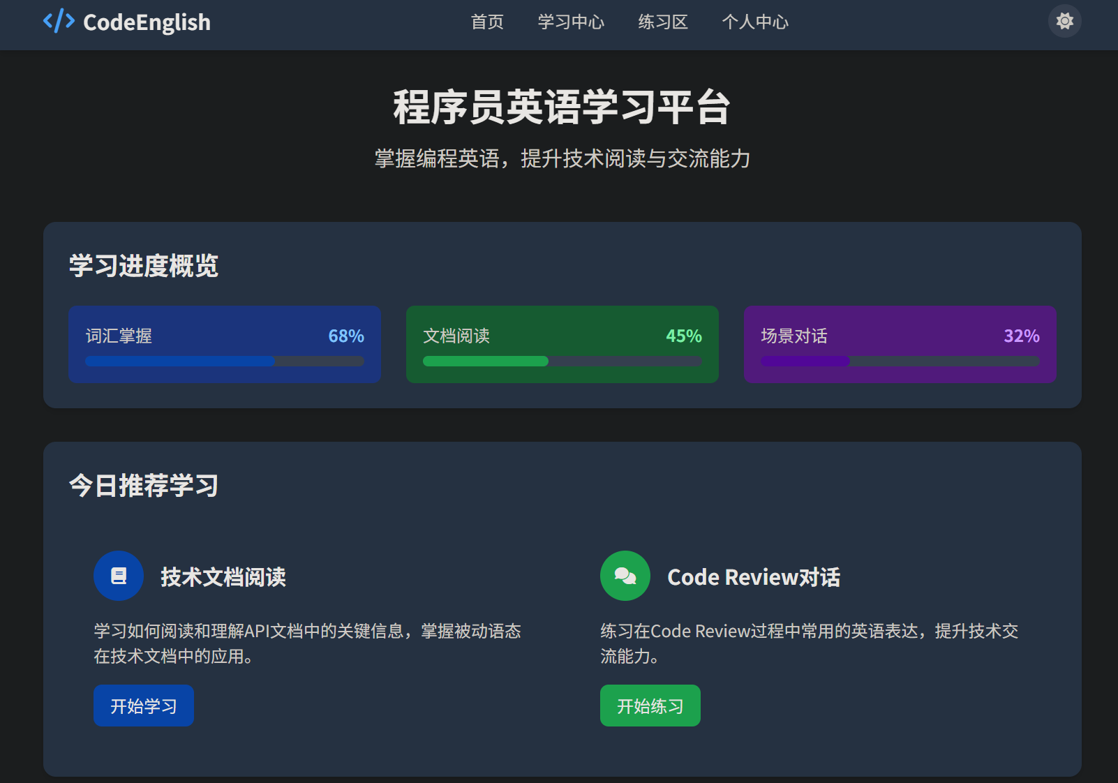 程序员英语学习网站项目实现全记录：从需求到上线的完整历程