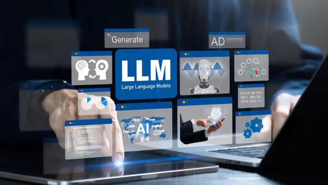 An AI large language model concept illustration