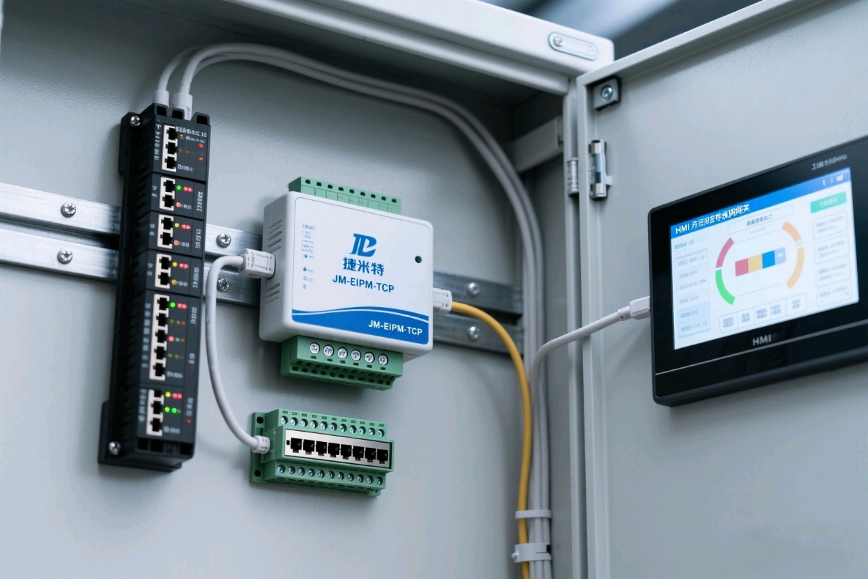 EtherNet/IP转MODBUSTCP协议转换网关实现HMI人机界面与分布式IO通讯的配置案例(图3)