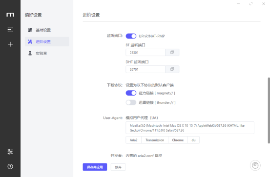 进阶设置
