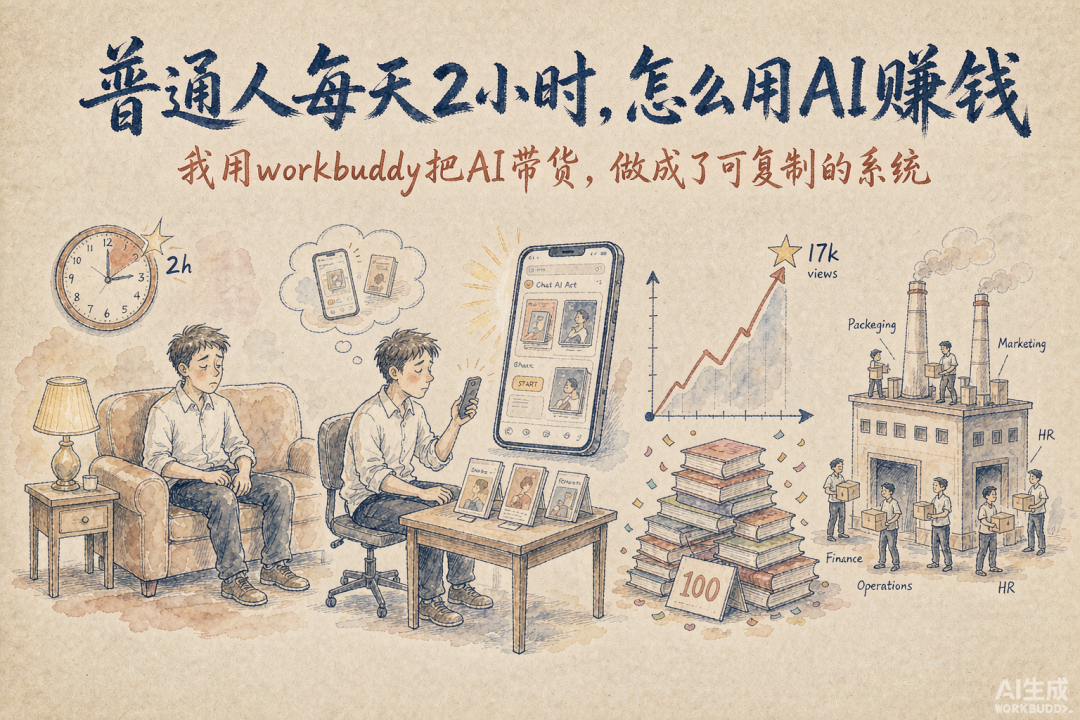每天2小时，用WorkBuddy做了套AI视频带货系统，挣了3000+