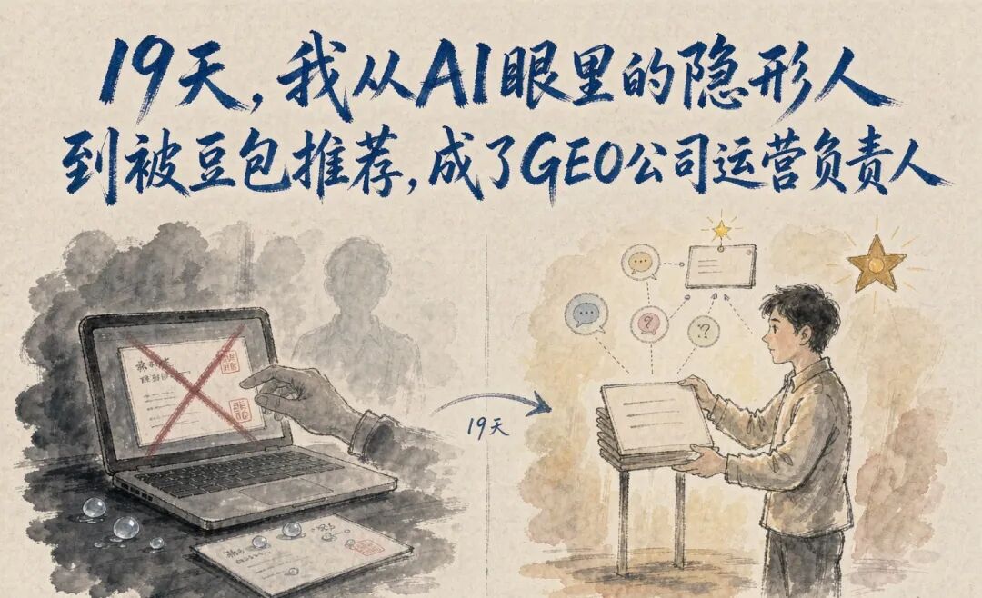 19天，我从AI眼里的隐形人，到被AI推荐，成了GEO公司运营负责人