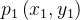 p_{1}\left (x_{1},y_{1} \right )