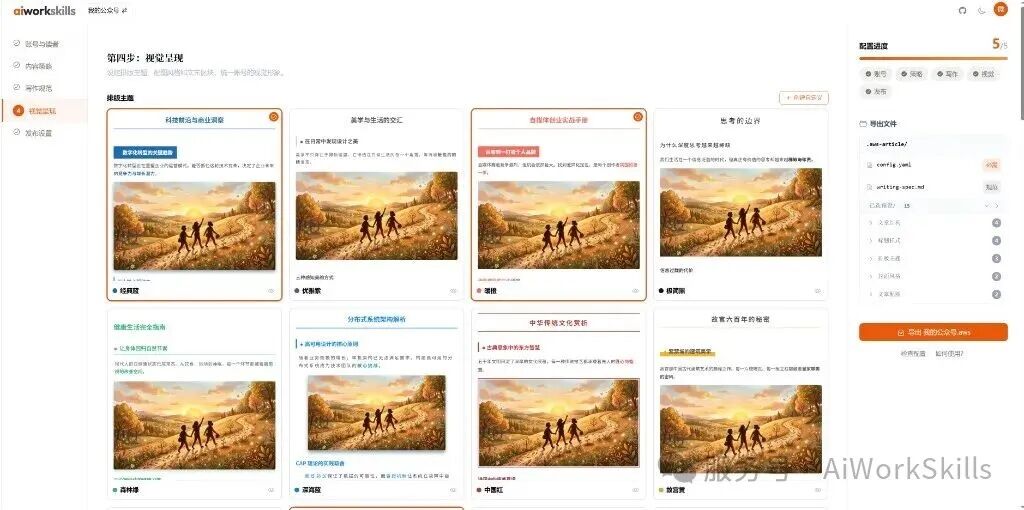 aiworkskills 第四步:视觉呈现(排版主题与版式风格等)