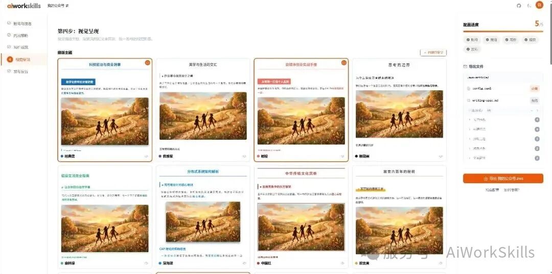 AI Work Skills 配图样式