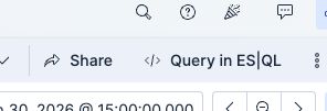 Discover 工具栏中的 Query in ES|QL 按钮