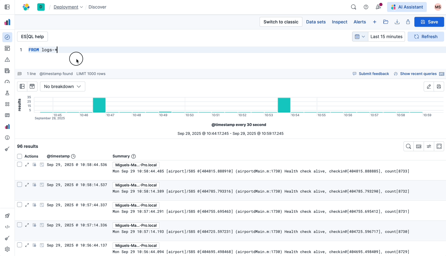 Elastic 的 Discover 中的指标探索