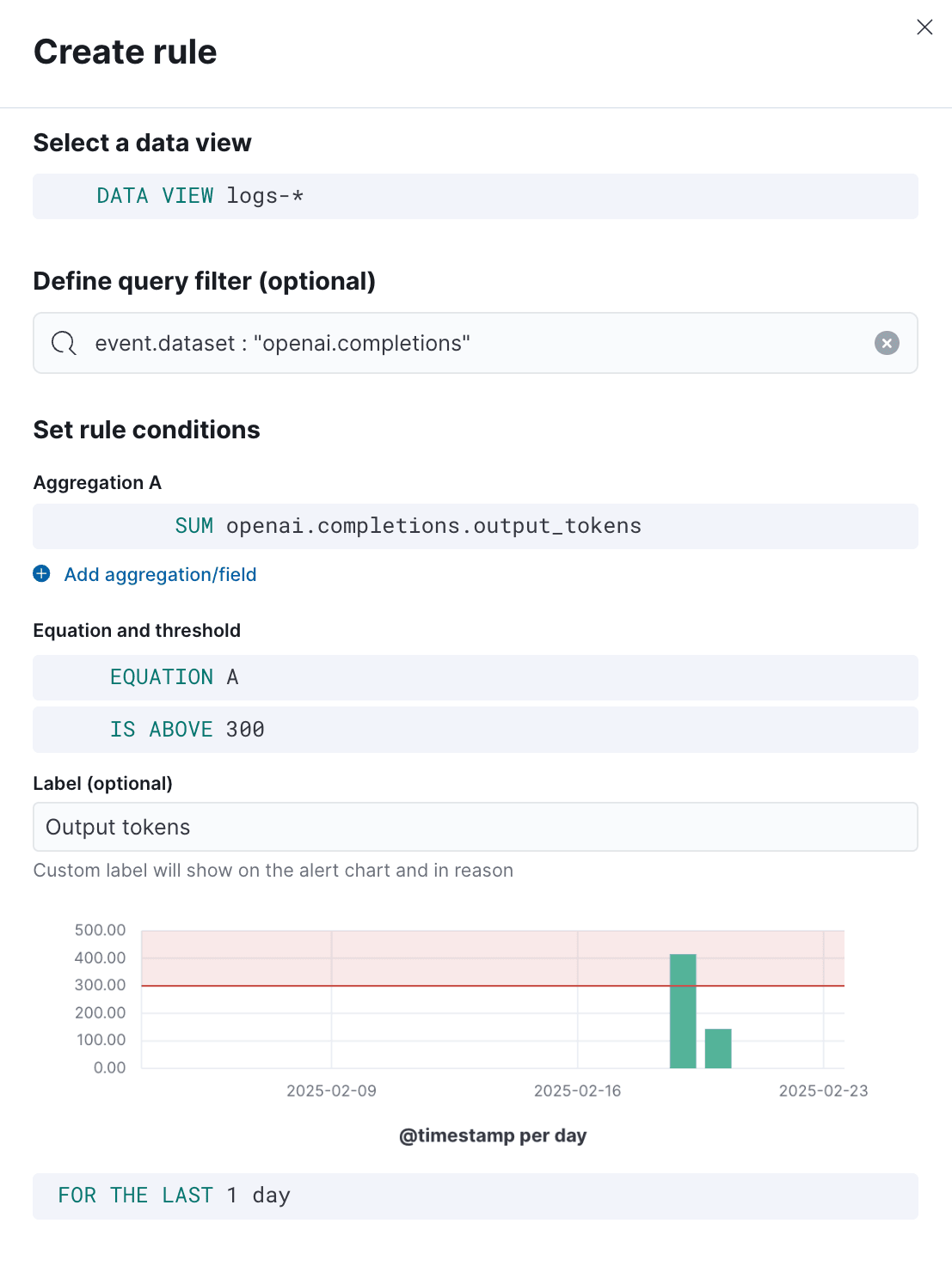LLM Observability: Alert creation