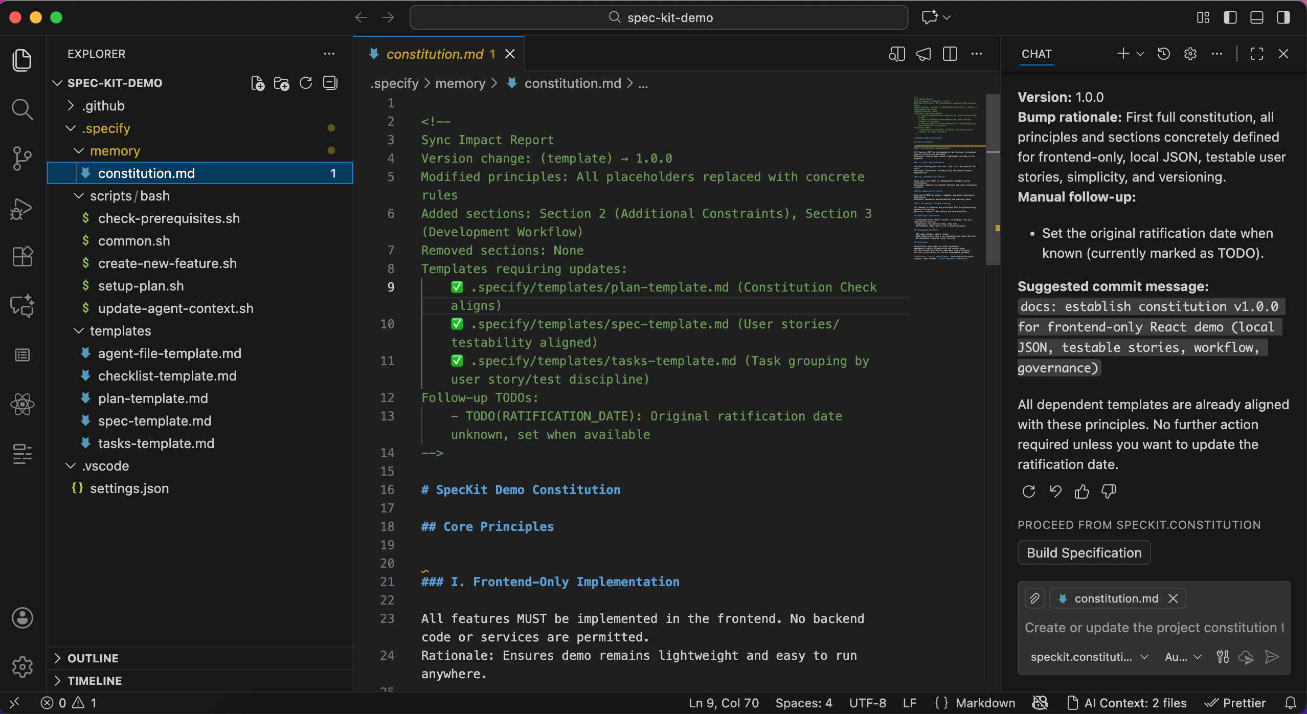 Spec Kit Constitution