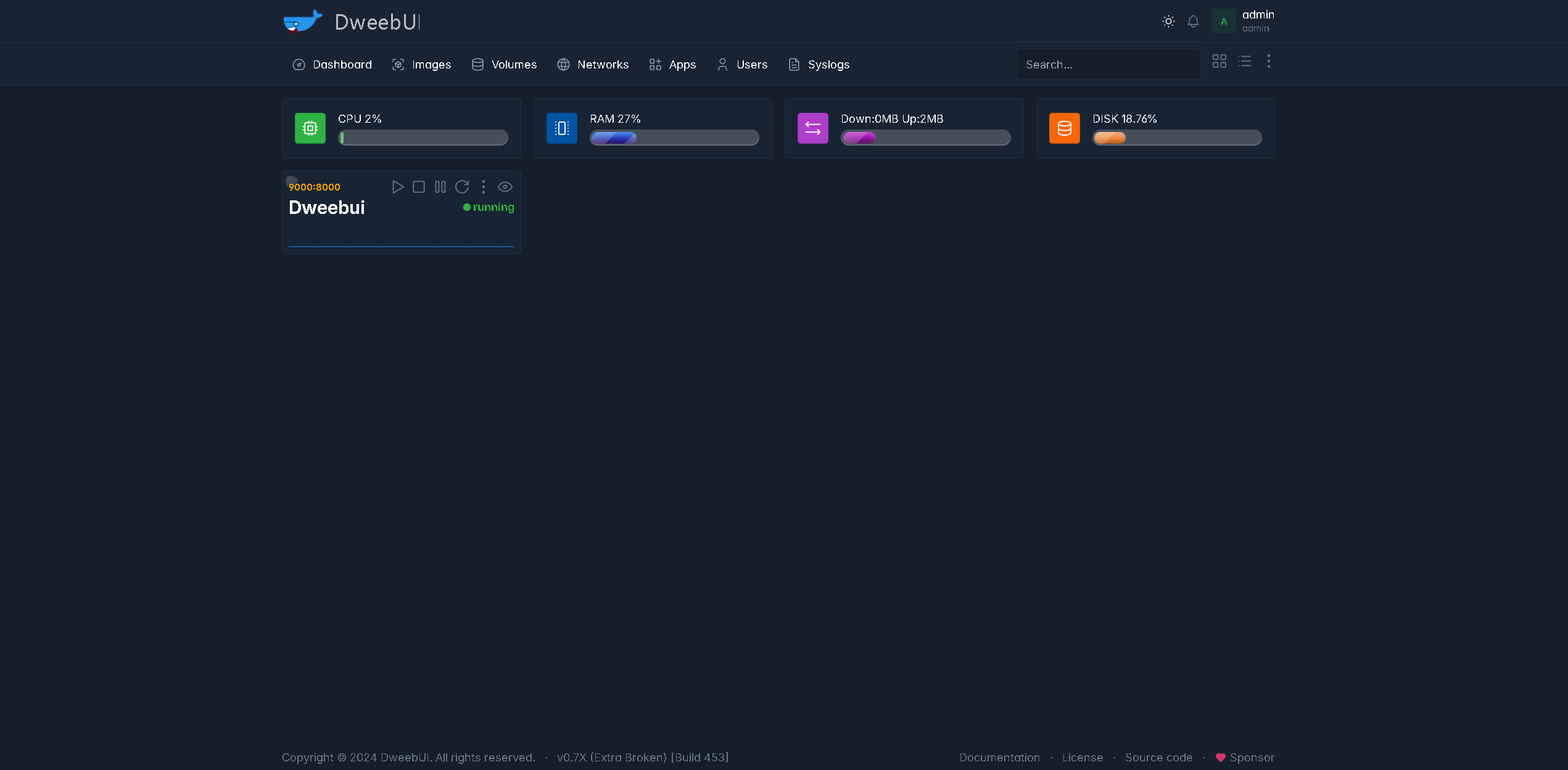 【Docker管理工具】部署Docker管理面板DweebUI