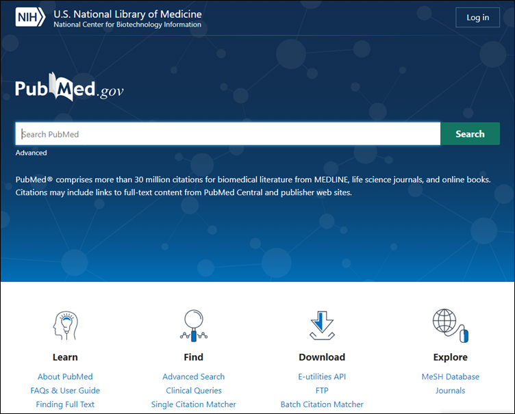 PubMed搜索界面