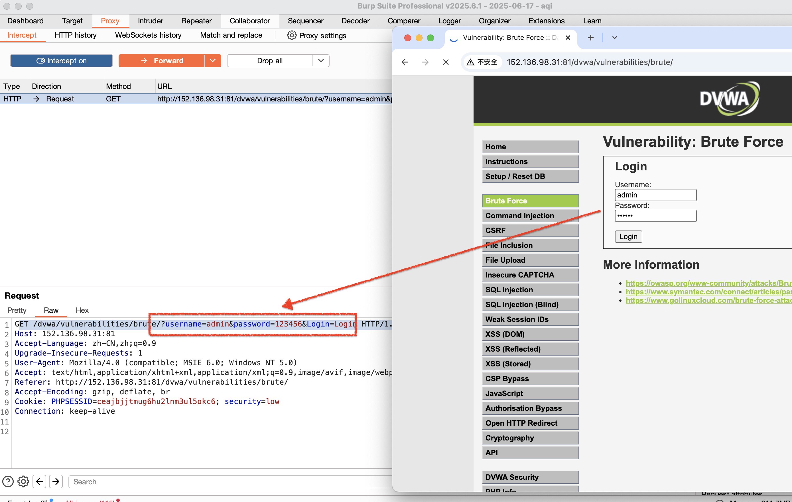 自学渗透测试3：使用 Burp Suite Intruder 实现暴力破解