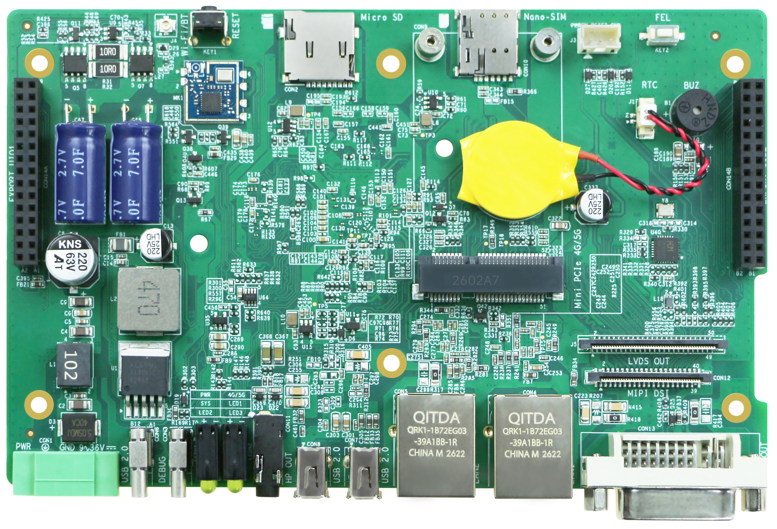 图 1 SBC-TLT153单板机主视图