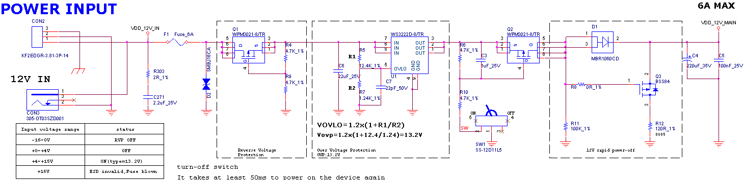 图 7 输入级电源保护电路