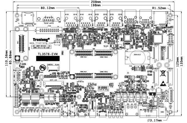 图 13 评估底板机械尺寸图